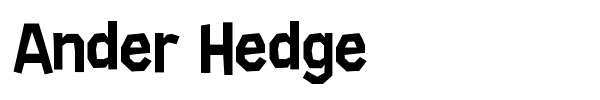 Ander Hedge font preview